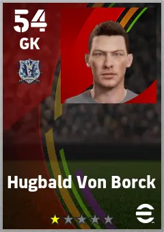 Hugbald Von Borck eFootball 2026 player card — 54 OVR GK