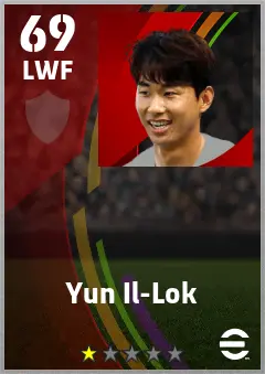 Yun Il-Lok eFootball 2026 player card — 69 OVR LWF