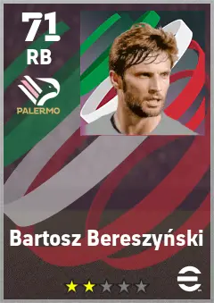 Bartosz Bereszynski eFootball 2026 player card — 71 OVR RB