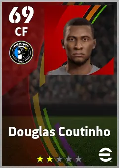 Douglas Coutinho eFootball 2026 player card — 69 OVR CF