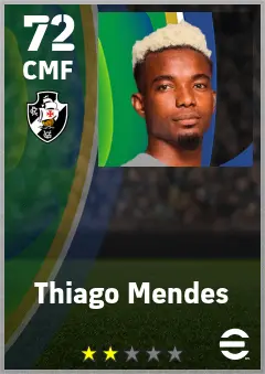 Thiago Mendes eFootball 2026 player card — 72 OVR CMF