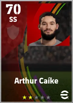 Arthur Caike eFootball 2026 player card — 70 OVR SS