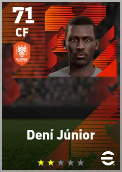 Deni Junior eFootball 2026 player card — 71 OVR CF