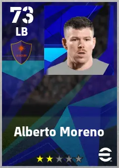 Alberto Moreno eFootball 2026 player card — 73 OVR LB