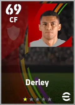 Derley eFootball 2026 player card — 69 OVR CF