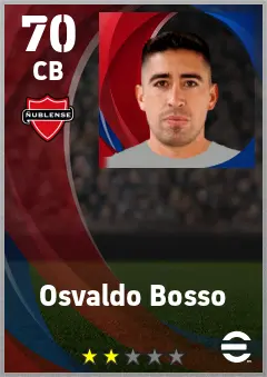 Osvaldo Bosso eFootball 2026 player card — 70 OVR CB