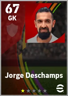 Jorge Deschamps eFootball 2026 player card — 67 OVR GK