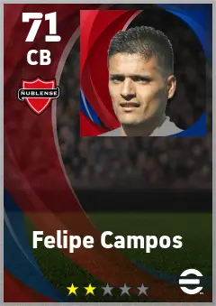 Felipe Campos eFootball 2026 player card — 71 OVR CB