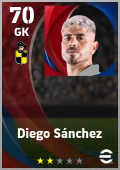 Diego Sanchez eFootball 2026 player card — 70 OVR GK