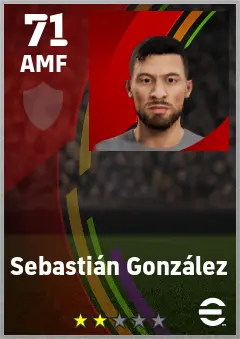 Sebastian Gonzalez eFootball 2026 player card — 71 OVR AMF
