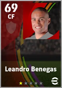 Leandro Benegas eFootball 2026 player card — 69 OVR CF