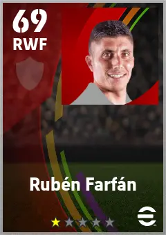 Ruben Farfan eFootball 2026 player card — 69 OVR RWF