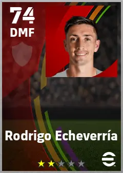 Rodrigo Echeverria eFootball 2026 player card — 74 OVR DMF