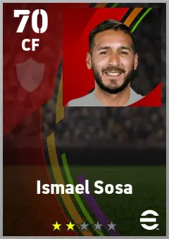 Ismael Sosa eFootball 2026 player card — 70 OVR CF