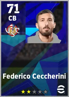 Federico Ceccherini eFootball 2026 player card — 71 OVR CB
