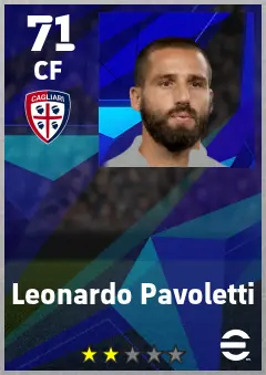 Leonardo Pavoletti eFootball 2026 player card — 71 OVR CF