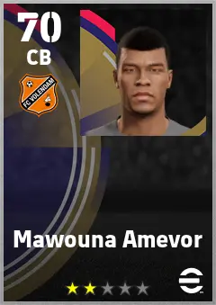 Mawouna Amevor eFootball 2026 player card — 70 OVR CB