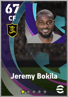 Jeremy Bokila eFootball 2026 player card — 67 OVR CF