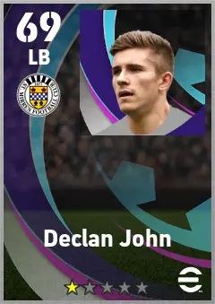 Declan John eFootball 2026 player card — 69 OVR LB