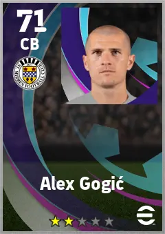 Alex Gogic eFootball 2026 player card — 71 OVR CB