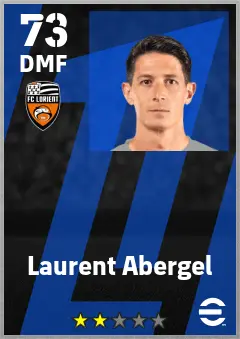 Laurent Abergel eFootball 2026 player card — 73 OVR DMF