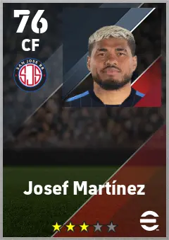 Josef Martinez eFootball 2026 player card — 76 OVR CF