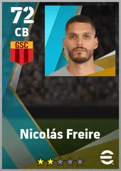 Nicolas Freire eFootball 2026 player card — 72 OVR CB