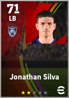 Jonathan Silva eFootball 2026 player card — 71 OVR LB