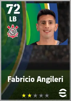 Fabricio Angileri eFootball 2026 player card — 72 OVR LB