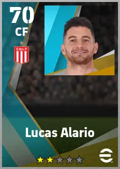 Lucas Alario eFootball 2026 player card — 70 OVR CF
