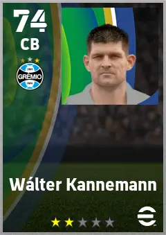 Walter Kannemann eFootball 2026 player card — 74 OVR CB