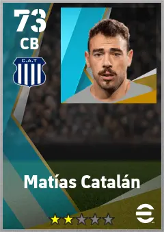 Matias Catalan eFootball 2026 player card — 73 OVR CB