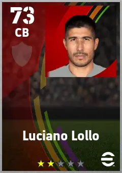 Luciano Lollo eFootball 2026 player card — 73 OVR CB