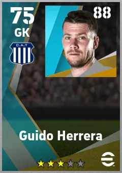 Guido Herrera eFootball 2026 player card — 75 OVR GK