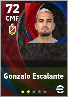 Gonzalo Escalante eFootball 2026 player card — 72 OVR CMF