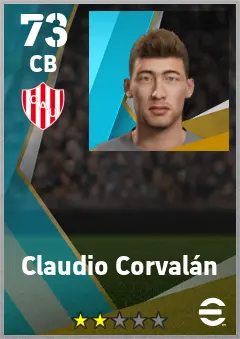 Claudio Corvalan eFootball 2026 player card — 73 OVR CB