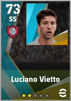 Luciano Vietto eFootball 2026 player card — 73 OVR SS