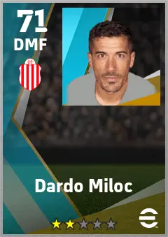 Dardo Miloc eFootball 2026 player card — 71 OVR DMF