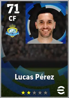 Lucas Perez eFootball 2026 player card — 71 OVR CF