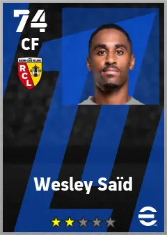 Wesley Said eFootball 2026 player card — 74 OVR CF