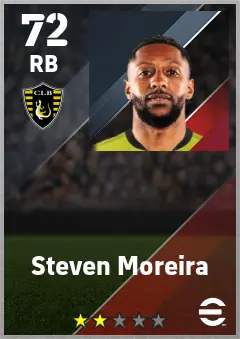 Steven Moreira eFootball 2026 player card — 72 OVR RB