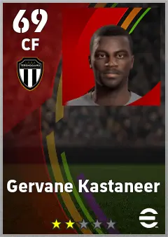 Gervane Kastaneer eFootball 2026 player card — 69 OVR CF
