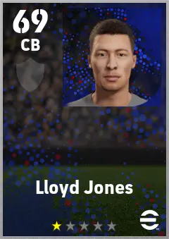 Lloyd Jones eFootball 2026 player card — 69 OVR CB