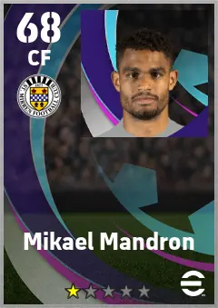 Mikael Mandron eFootball 2026 player card — 68 OVR CF
