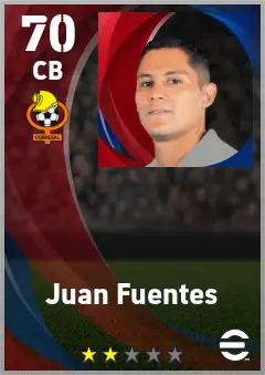 Juan Fuentes eFootball 2026 player card — 70 OVR CB