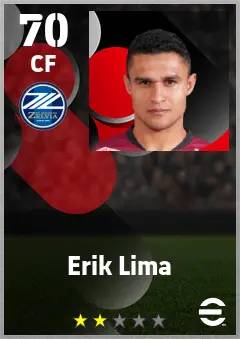 Erik Lima eFootball 2026 player card — 70 OVR CF