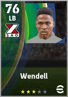 Wendell eFootball 2026 player card — 76 OVR LB