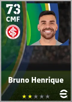 Bruno Henrique eFootball 2026 player card — 73 OVR CMF