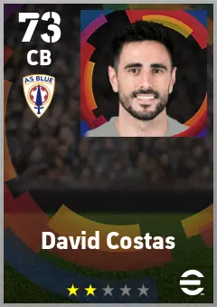 David Costas eFootball 2026 player card — 73 OVR CB