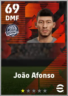 Joao Afonso eFootball 2026 player card — 69 OVR DMF
